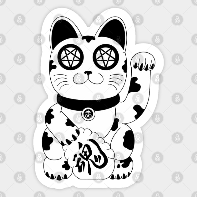Penta Cat The Evil Twin Sticker by Neko Night Market